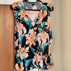 INC International Concepts XL Women's Floral Sleeveless Top NWOT